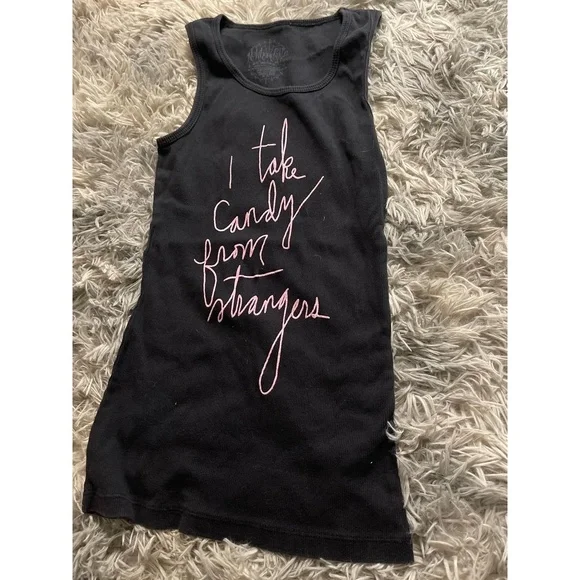Nowhere Vile Tank Top Womens Medium Hot Topic "I Take Candy From Strangers" - Picture 3 of 3